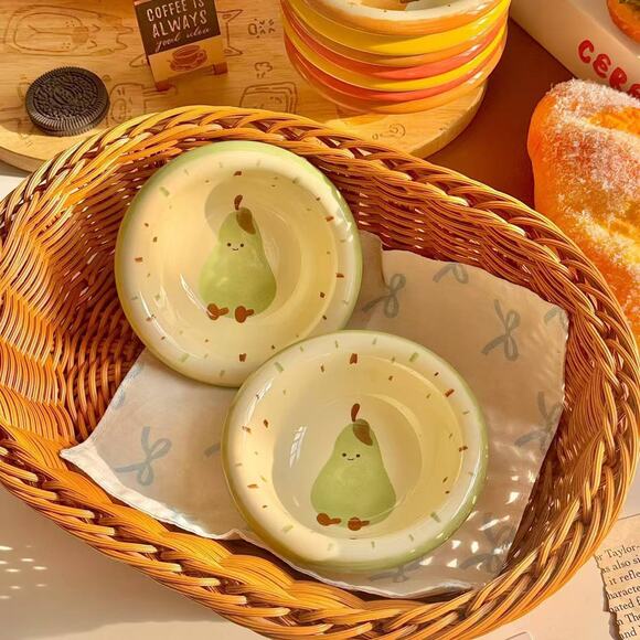 Adorable Cute Fruit Ceramic Dip Bowls – Sauce, Condiments Plates set of 4 - Picture 6 of 6